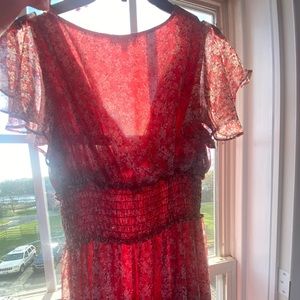 Floral pink medium spring/summer guest